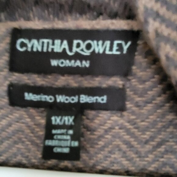 Cynthia Rowley merino wool blend long open cardigan - Picture 5 of 7